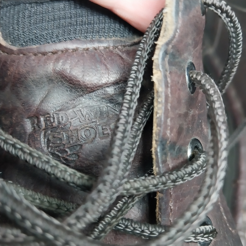 Red Wings Womens 8 Oxford Brown Leather Slip Resistant lace up steel toe shoes - Picture 14 of 16